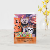 Halloween - Yorkie - Vinnie Kaart (Gele Bloem)