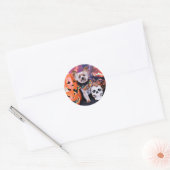 Halloween - Yorkie - Vinnie Ronde Sticker (Envelop)