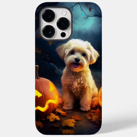 Halloween Yorkipoo met pompoenen eng Case-Mate iPhone Case (Achterkant)
