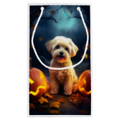 Halloween Yorkipoo met pompoenen eng Klein Cadeauzakje (Achterkant)