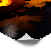 Halloween Yorkipoo met pompoenen eng Perfect Poster (Hoek)