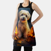 Halloween Yorkipoo met pompoenen eng Schort (Insitu)