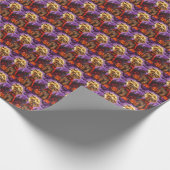 Halloween Yorkipoo Vampire Pumpkins eng Cadeaupapier (Hoek)