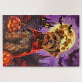 Halloween Yorkipoo Vampire Pumpkins eng Legpuzzel (Horizontaal)