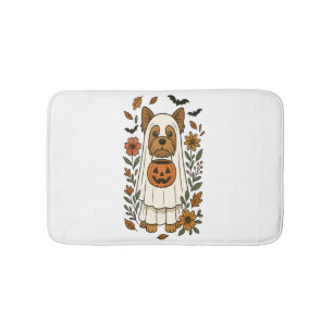 Halloween Yorkshire Terrier Bloemen Halloween Badmat