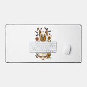 Halloween Yorkshire Terrier Bloemen Halloween Bureaumat (Keyboard & Muis)
