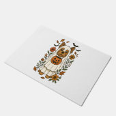 Halloween Yorkshire Terrier Bloemen Halloween Deurmat (Schuin)