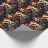 Halloween Yorkshire Terrier met pompoenen eng Cadeaupapier (Hoek)