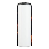 Halloween Yorkshire Terrier met pompoenen eng Thermosbeker (Achterkant)