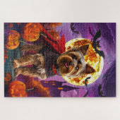 Halloween Yorkshire Terrier Vampire Pumpkins eng Legpuzzel (Horizontaal)