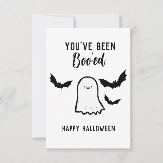 Halloween Youve Been Boo ed  Bedankkaart (Voorkant)
