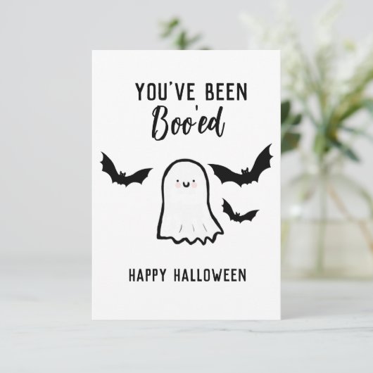 Halloween Youve Been Boo ed  Bedankkaart (Staand voorkant)