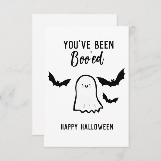 Halloween Youve Been Boo ed  Bedankkaart (Voorkant / Achterkant)