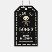Halloween Zak Met Botten Cadeaulabel (Voorkant)