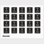 Halloween Zak Met Botten Vierkante Sticker (Vel)