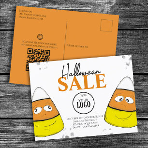 Halloween Zakelijk Logo Promotionele QR Code Snoep Briefkaart