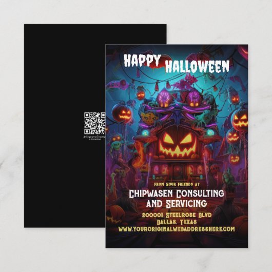 Halloween Zakelijke Promo Cinematic Wenskaarten Bedankkaart (Voorkant / Achterkant)