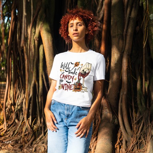 HALLOWEEN ZAL SNOEP VERHANDELEN VOOR WIJN | WIJNLI T-SHIRT