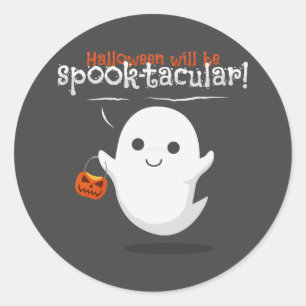 Halloween zal spook-tacular zijn ronde sticker