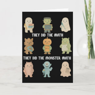 Halloween ze deden de wiskunde ze deden de monster kaart