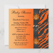 Halloween Zebra & Animal Print Baby shower Kaart (Achterkant)