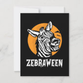 Halloween Zebra Bedankkaart (Voorkant)