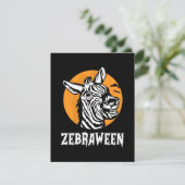 Halloween Zebra Bedankkaart (Staand voorkant)