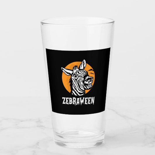 Halloween Zebra Glas (Voorkant)
