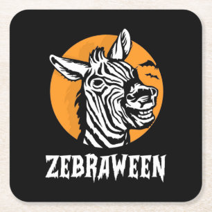 Halloween Zebra Kartonnen Onderzetters