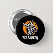 Halloween Zebra Ronde Button 5,7 Cm (Voorkant /achterkant)