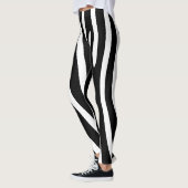 Halloween Zebra Stripes Zwart & Wit Leggings (Links)