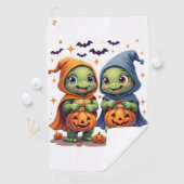 Halloween Zee Turtle Ghost Turtles T-shirt Golfhanddoek (Insitu)
