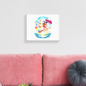 Halloween Zeemeermin Heks op Broom Canvas Afdruk (Insitu (Woonkamer))