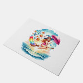 Halloween Zeemeermin Heks op Broom Deurmat (Schuin)