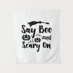 Halloween Zeg Boe en Eng op Verjaardag Wandkleed