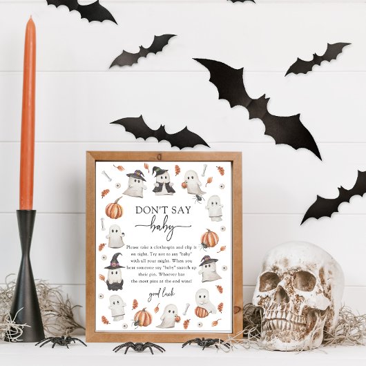 Halloween zeg geen Baby Poster