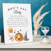 Halloween "Zeg niet tegen Baby" Baby shower Game P Fotoplaat (Zijkant)