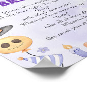 Halloween "Zeg niet tegen Baby" Baby shower Game P Poster (Hoek)