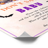 Halloween "Zeg niet tegen Baby" Baby shower Game P Poster (Hoek)