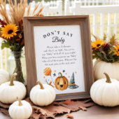 Halloween "Zeg niet tegen Baby" Baby shower Game P Poster