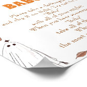 Halloween "Zeg niet tegen Baby" Baby shower Game P Poster (Hoek)