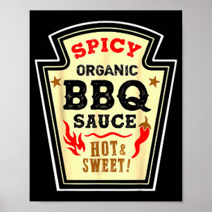 Halloween Zeis Bbq-saus Grappig Eten Kostuum Manne Poster