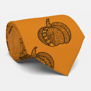 Halloween Zentangle® geïnspireerde pompoenen Herfs Stropdas