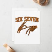 Halloween Zes Zeven Meme Gebarentaal 67 Mason  Notitiekaartje (Voorkant / Achterkant in situ)