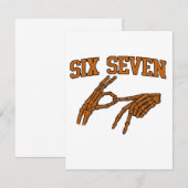 Halloween Zes Zeven Meme Gebarentaal 67 Mason  Notitiekaartje (Voorkant / Achterkant)