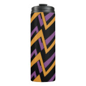 Halloween Zig Zags Orange Purple   Thermosbeker (Voorkant)