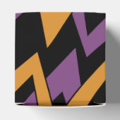 Halloween Zig Zags Oranje Paars Bedankdoosjes (Bovenkant)