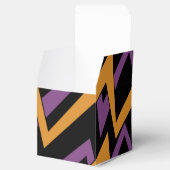 Halloween Zig Zags Oranje Paars Bedankdoosjes (Geopend)