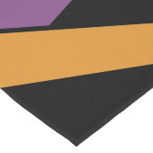 Halloween Zig Zags Oranje Paars Lange Tafelloper (Hoek)