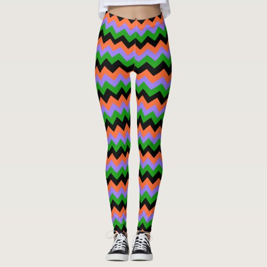 Halloween Zigzag Leggings (Voorkant)